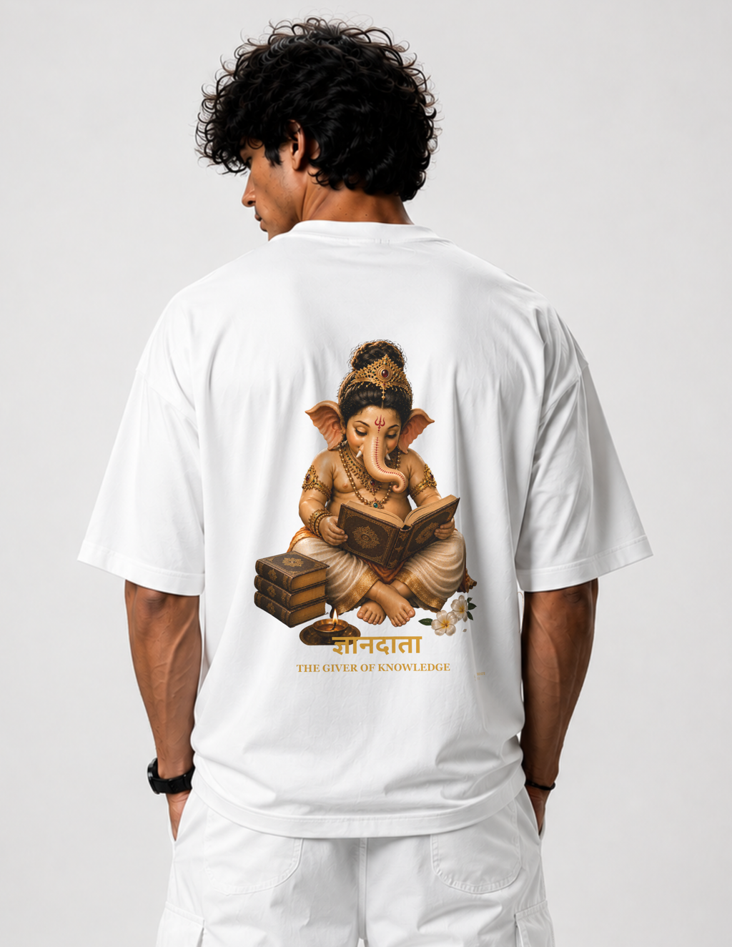 KNOWLEDGE (बुद्धि) — Ganesha Oversized Tee