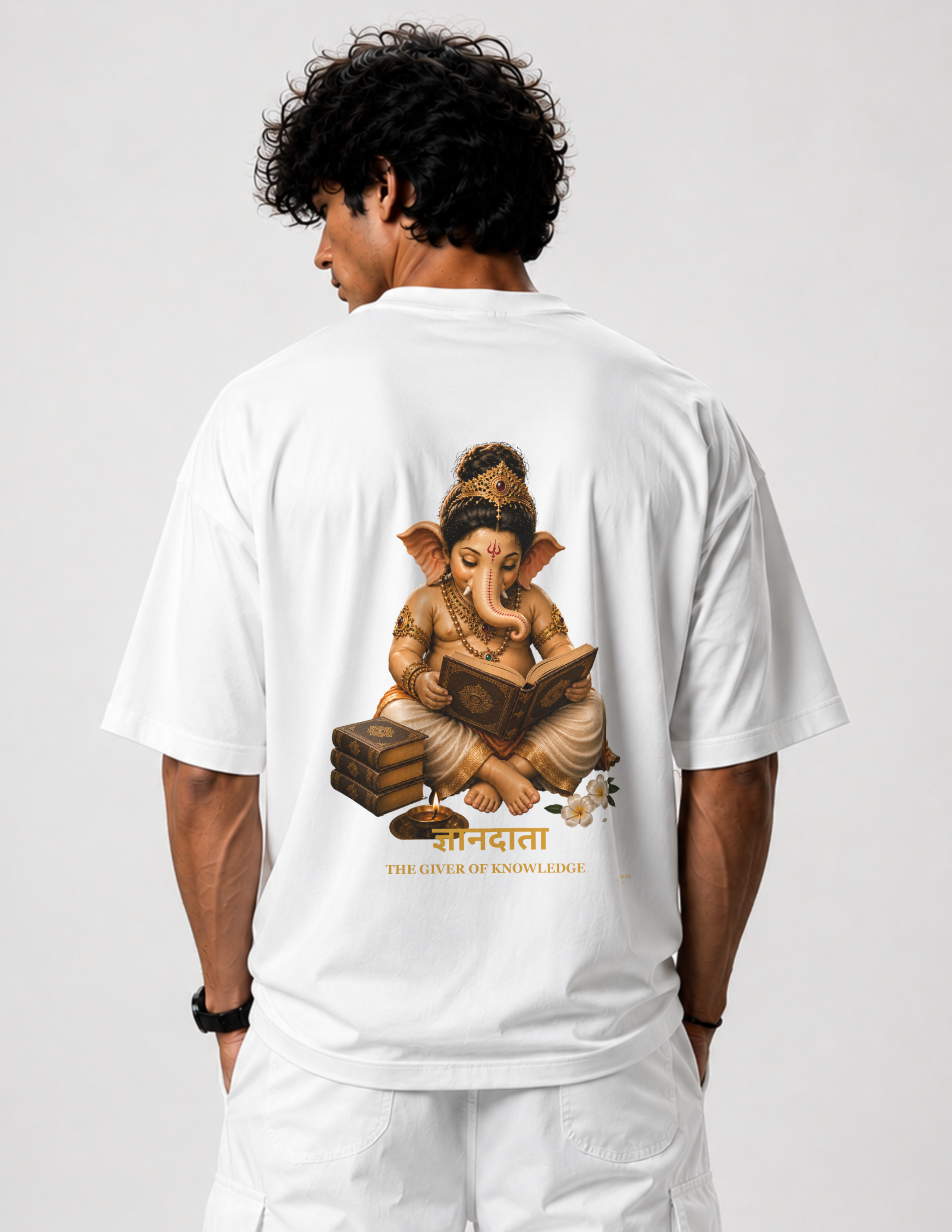 KNOWLEDGE (बुद्धि) — Ganesha Oversized Tee