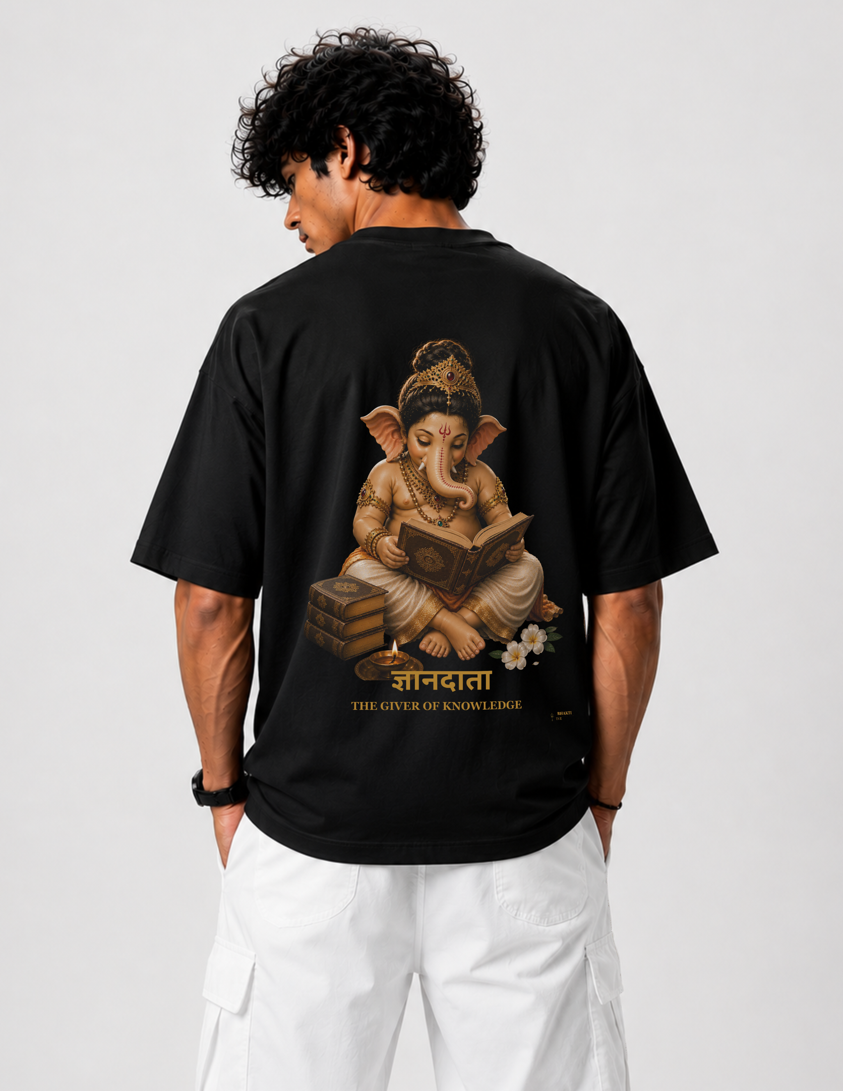 KNOWLEDGE (बुद्धि) — Ganesha Oversized Tee