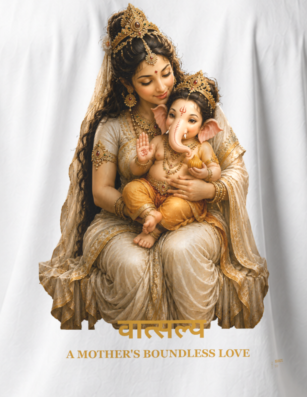 MOTHER (माँ) — Ganesha & Parvati Oversized Tee