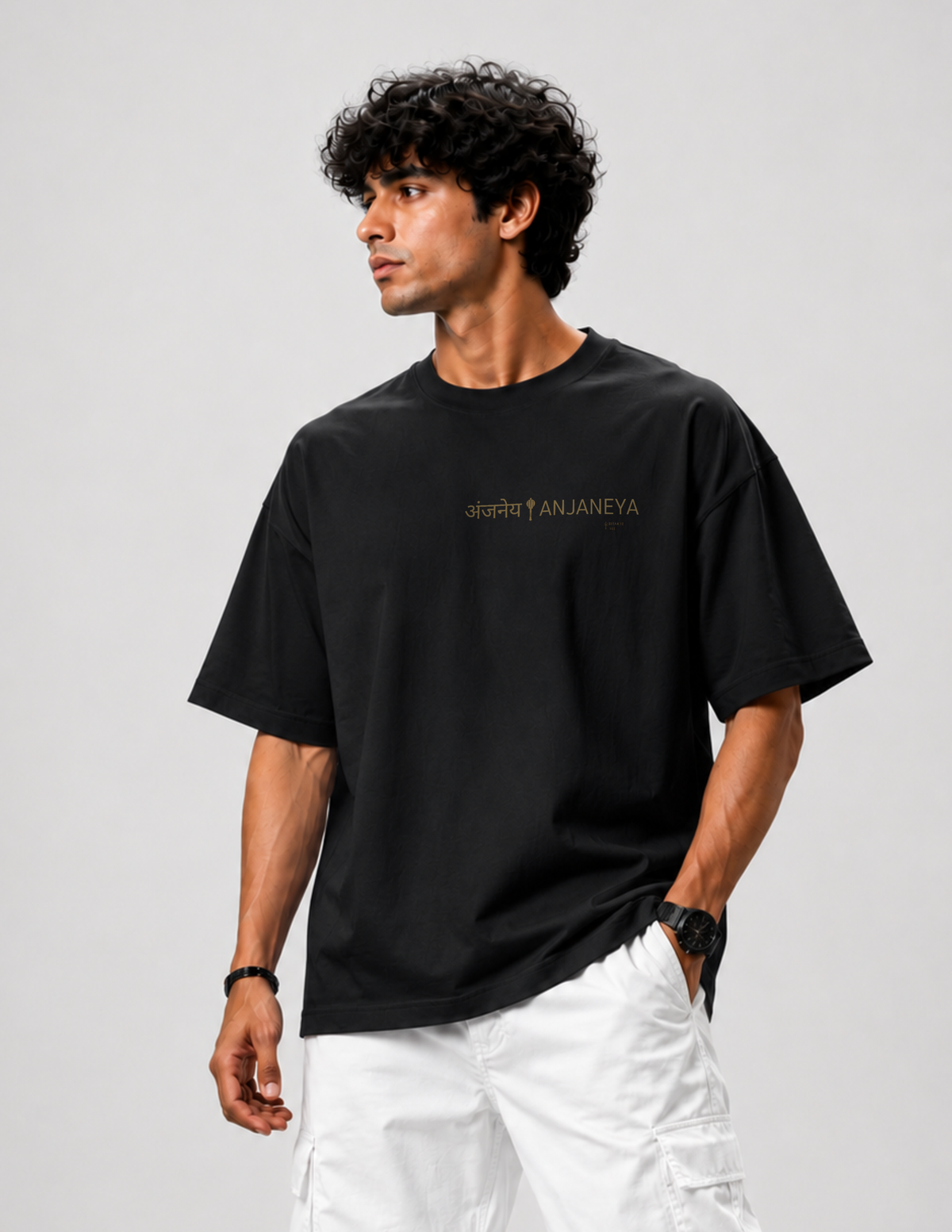 ANJANEYA (गदापाणि) — Hanuman Oversized Tee