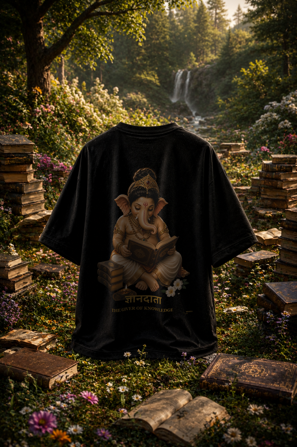KNOWLEDGE (बुद्धि) — Ganesha Oversized Tee